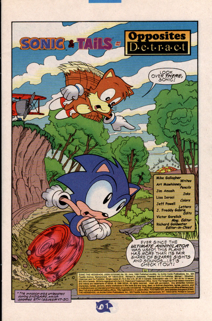 Sonic - Archie Adventure Series June 1998 Page 1